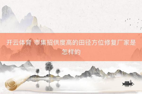 开云体育 市集招供度高的田径方位修复厂家是怎样的