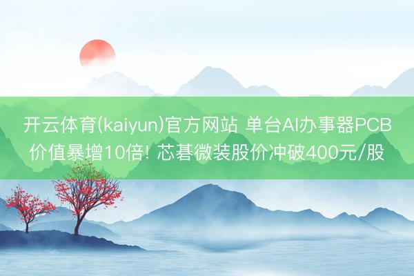 开云体育(kaiyun)官方网站 单台AI办事器PCB价值暴增10倍! 芯碁微装股价冲破400元/股